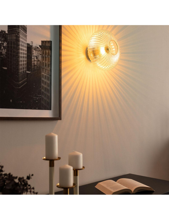 Plafonnier Métal et Verre Prometeo