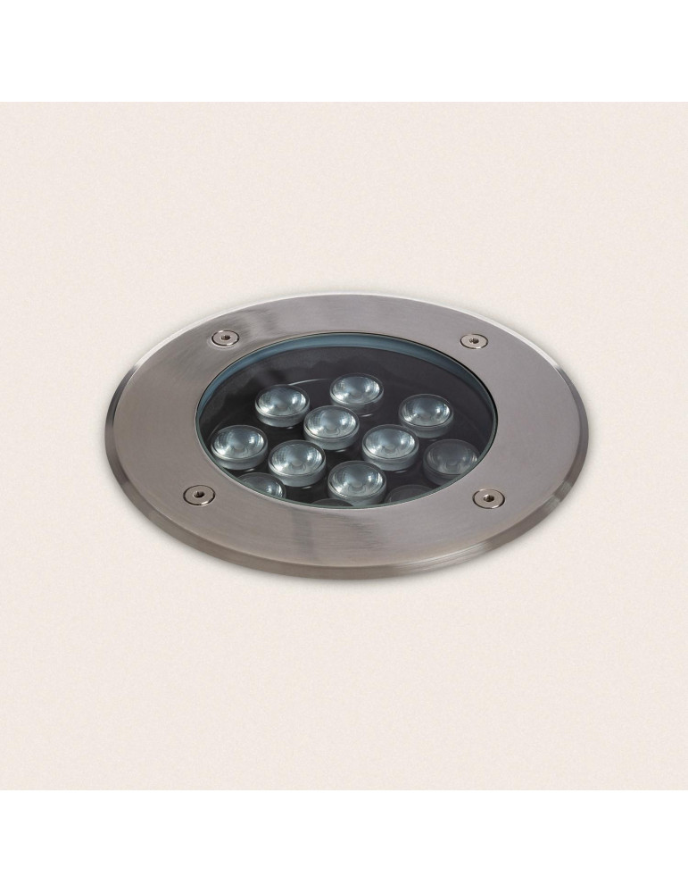 Spot LED Extérieur Solide Encastrable au Sol Inox 12W