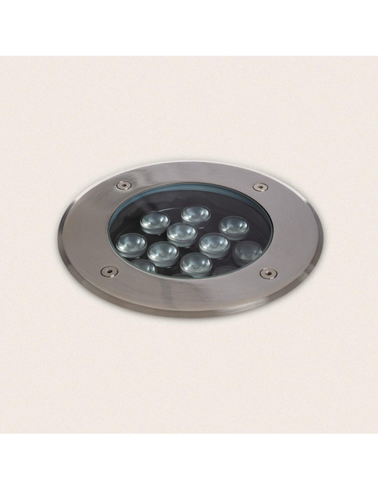 Spot LED Extérieur Solide Encastrable au Sol Inox 12W
