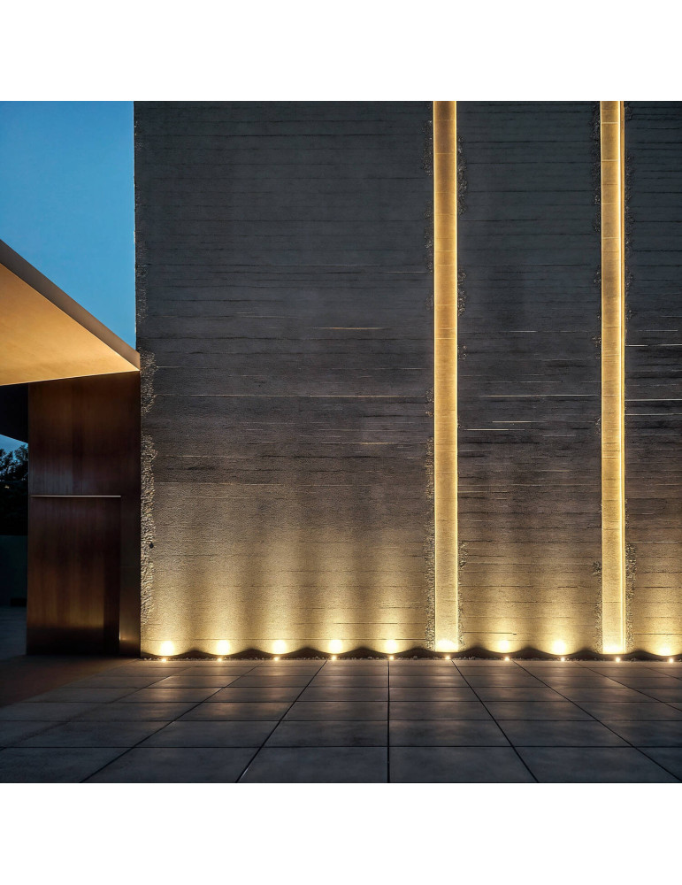 Spot LED Extérieur Solide Encastrable au Sol Inox 12W