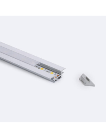 Profilé Aluminium Encastrable Profilé Bas pour Rubans LED jusqu'à 11 mm