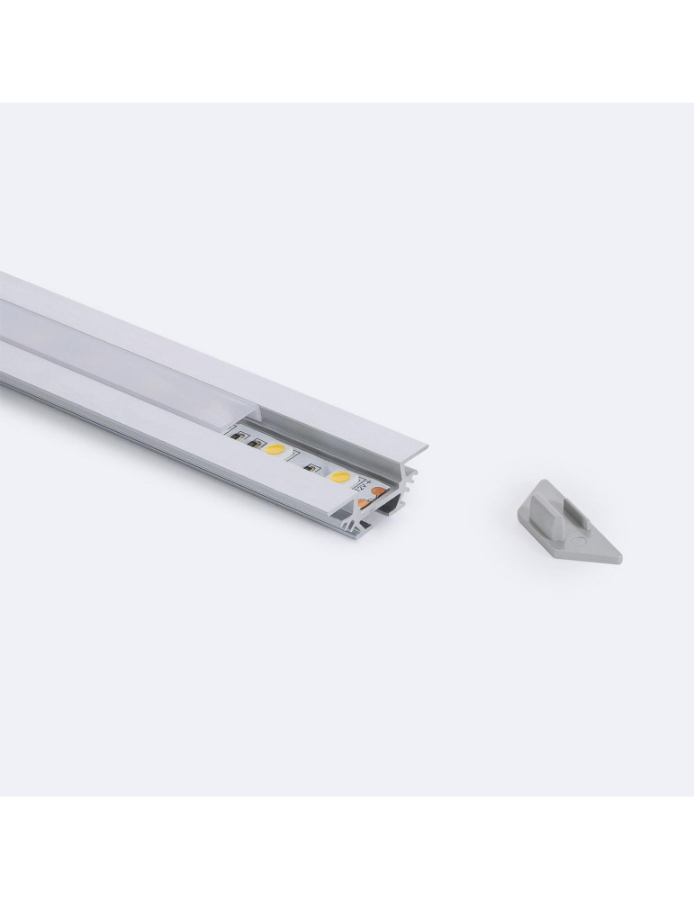 Profilé Aluminium Encastrable Profilé Bas pour Rubans LED jusqu'à 11 mm