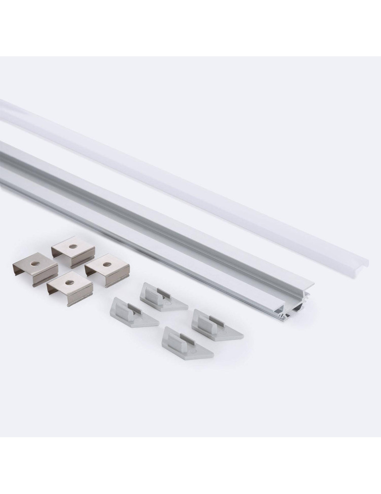 Profilé Aluminium Encastrable Profilé Bas pour Rubans LED jusqu'à 11 mm