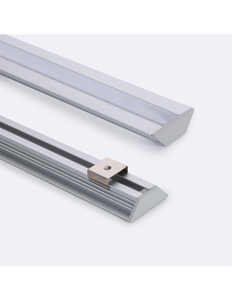 Profilé Aluminium Encastrable Profilé Bas pour Rubans LED jusqu'à 11 mm