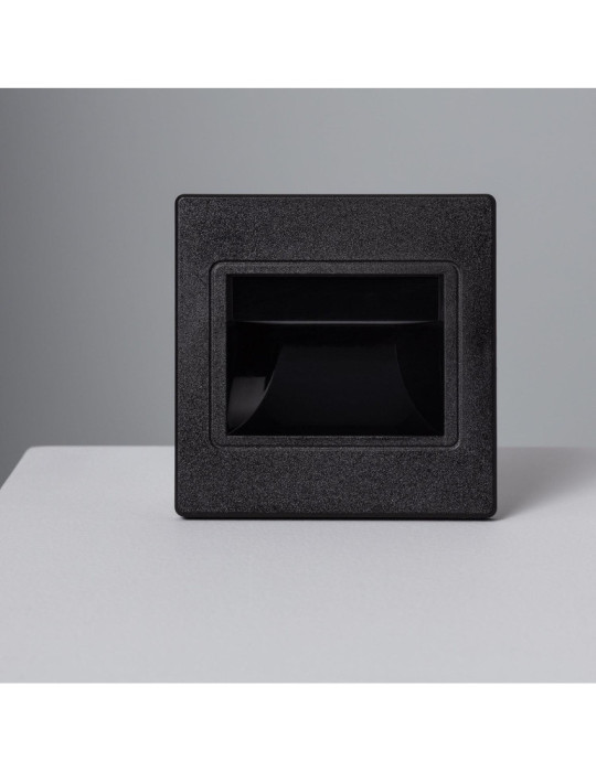 Balise LED 1.5W Encastrable au Mur Randy Noire