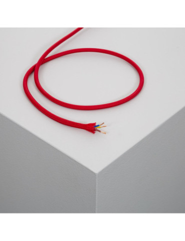 Câble Électrique Textile Rouge