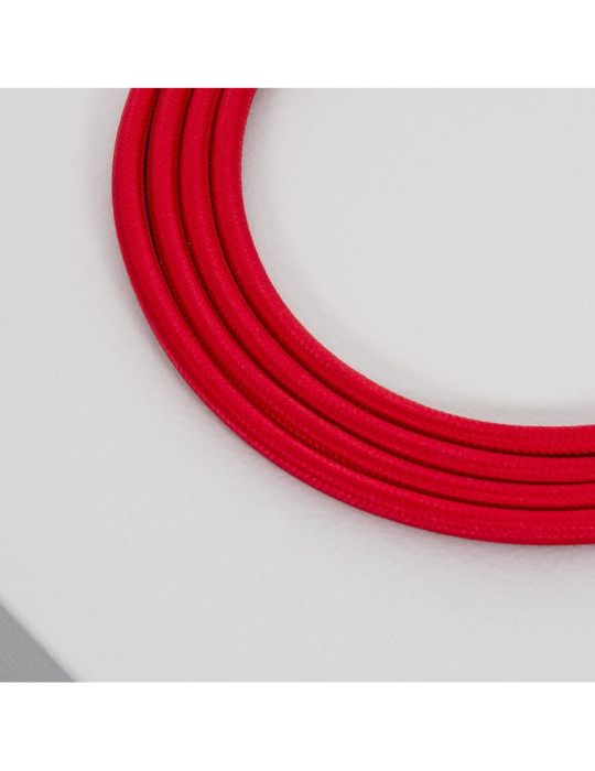 Câble Électrique Textile Rouge