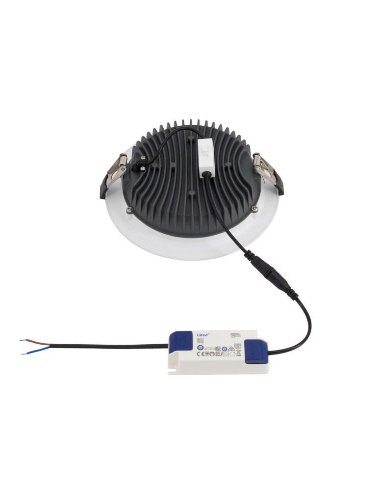 Downlight LED 30W Rond SAMSUNG Aero 130 lm/W Microprismatique LIFUD Coupe Ø 200 mm