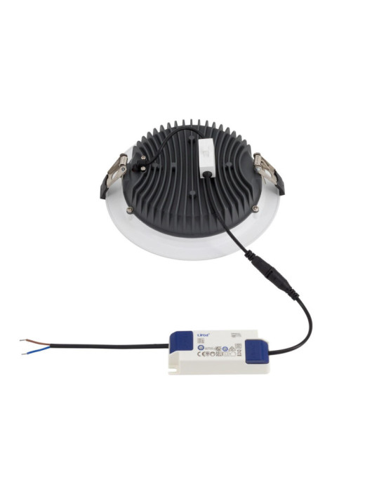 Downlight LED 30W Rond SAMSUNG Aero 130 lm/W Microprismatique LIFUD Coupe Ø 200 mm