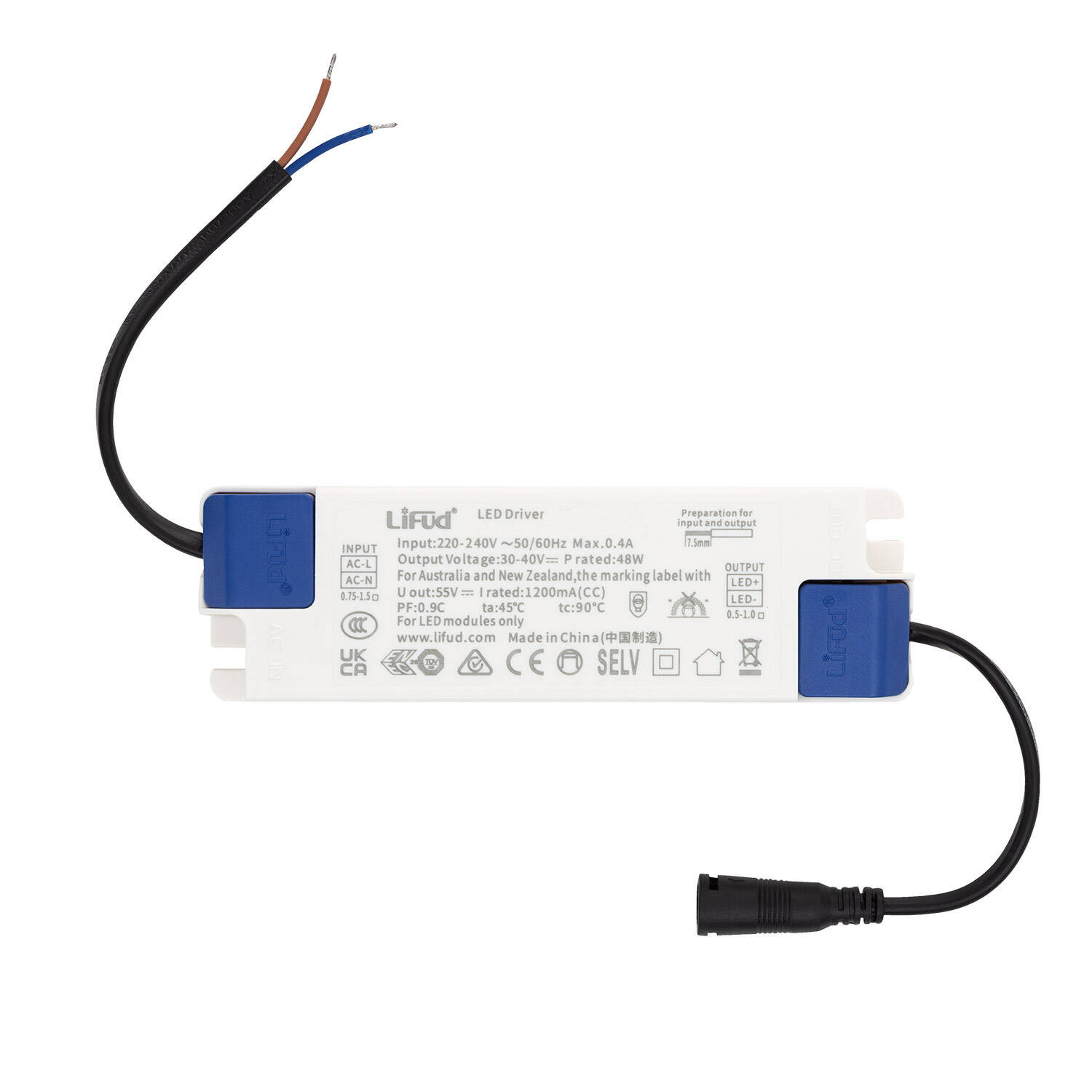 Driver LIFUD 220-240V No Flicker Sortie 30-40V 1200mA 48W LF-GIF050YS1200H 48W