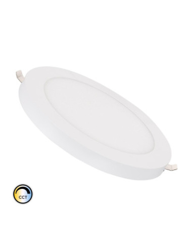Dalle LED Ronde 18W Sélectionnable Slim Surface Coupe Ajustable Ø75-210 mm