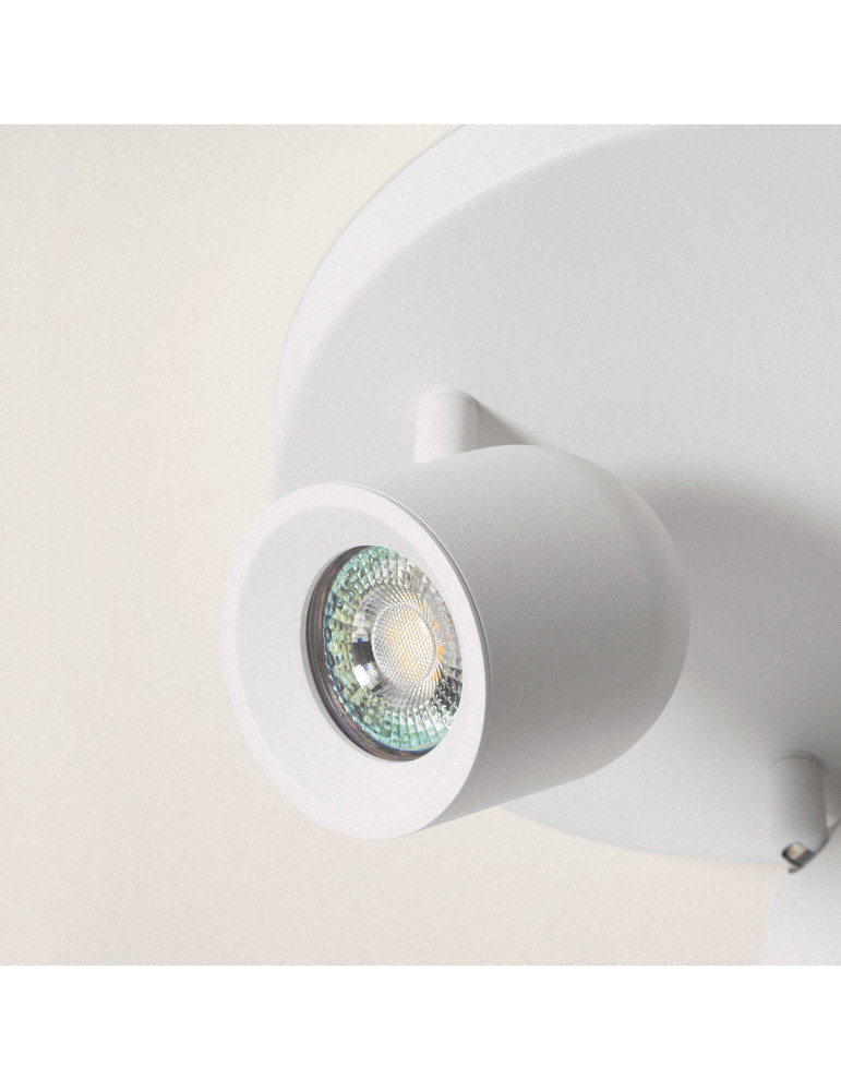 Plafonnier Rond Orientable Aluminium 3 Spots Caleb