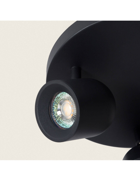 Plafonnier Rond Orientable Aluminium 3 Spots Caleb