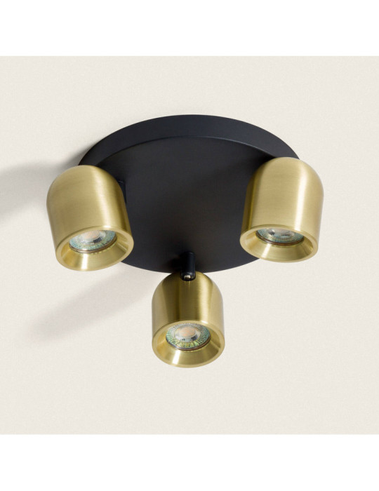 Plafonnier Rond Orientable Aluminium 3 Spots Caleb Plafonnier Rond Orientable Aluminium 3 Spots Caleb