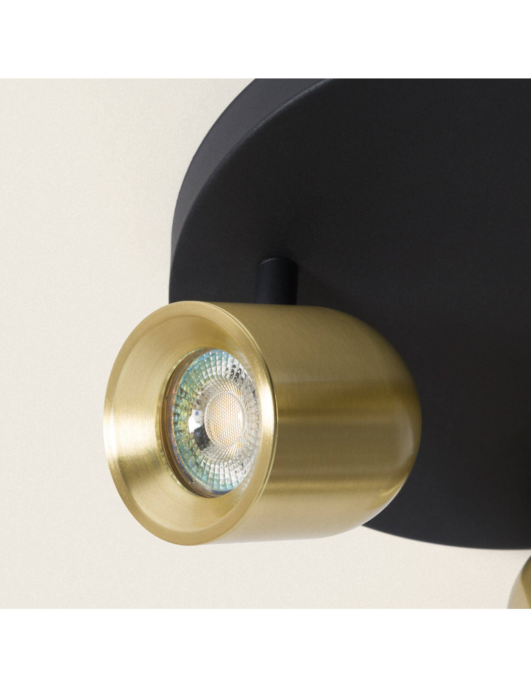 Plafonnier Rond Orientable Aluminium 3 Spots Caleb
