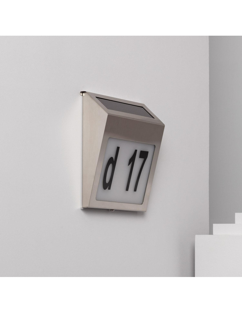Applique Murale LED Extérieure Solaire Barua pour Numérotation de Maisons