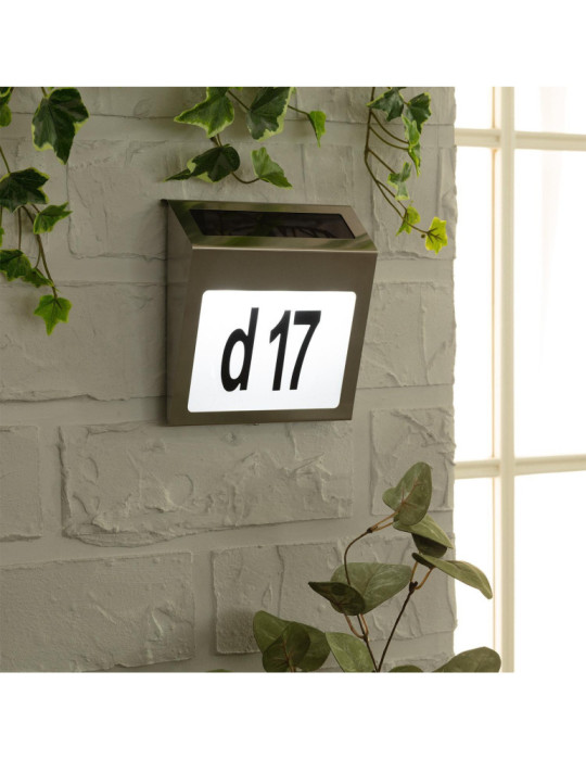 Applique Murale LED Extérieure Solaire Barua pour Numérotation de Maisons