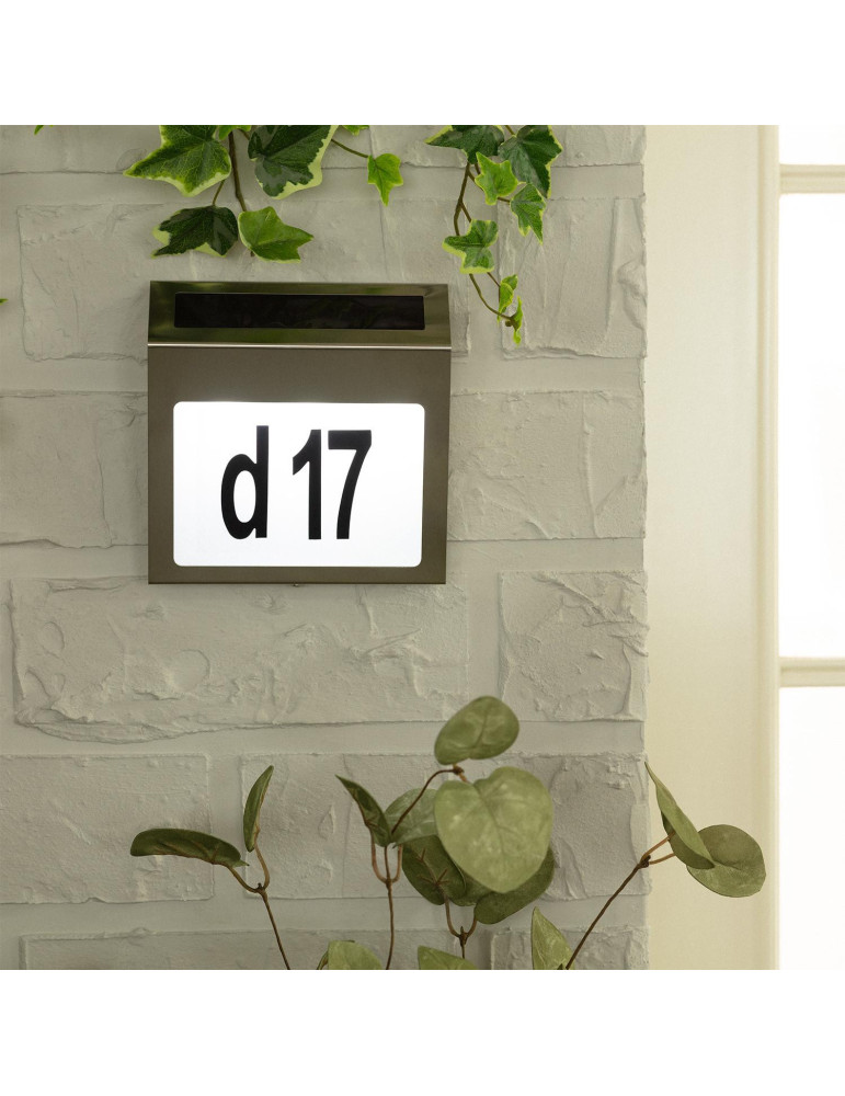 Applique Murale LED Extérieure Solaire Barua pour Numérotation de Maisons