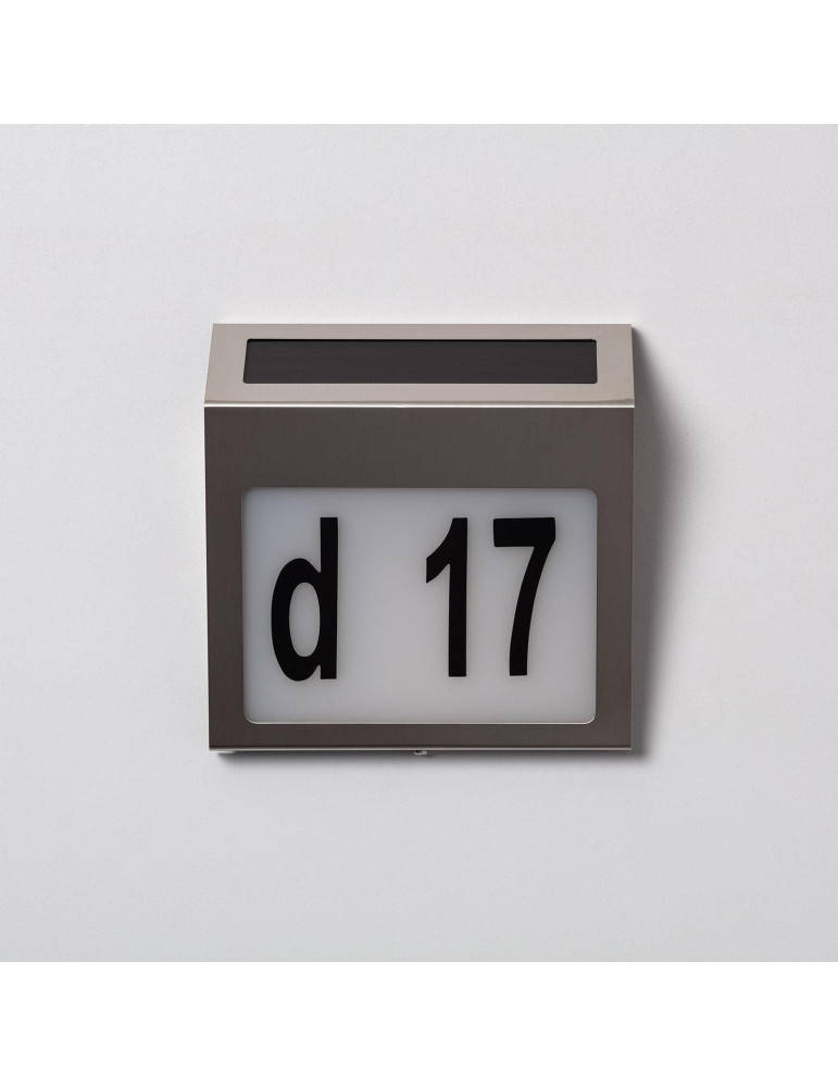 Applique Murale LED Extérieure Solaire Barua pour Numérotation de Maisons