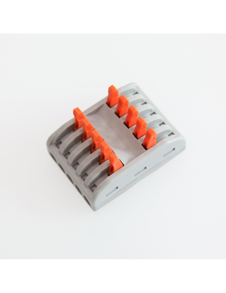 Pack 5 Connecteurs Rapides 5 Entrées et 5 Sorties SPL-5 pour Câble Électrique de 0.08-4mm²