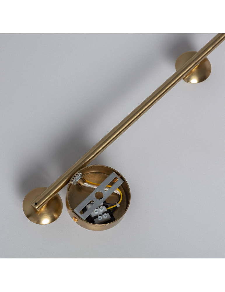 Plafonnier Métal et Verre Moonlight Brass 4 Spots