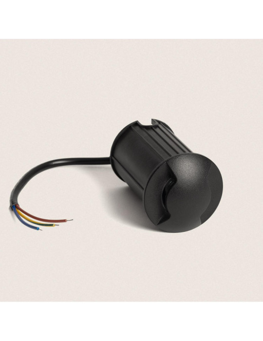 Balise Extérieure LED 3W Encastrable au Sol Letso 2L Noire