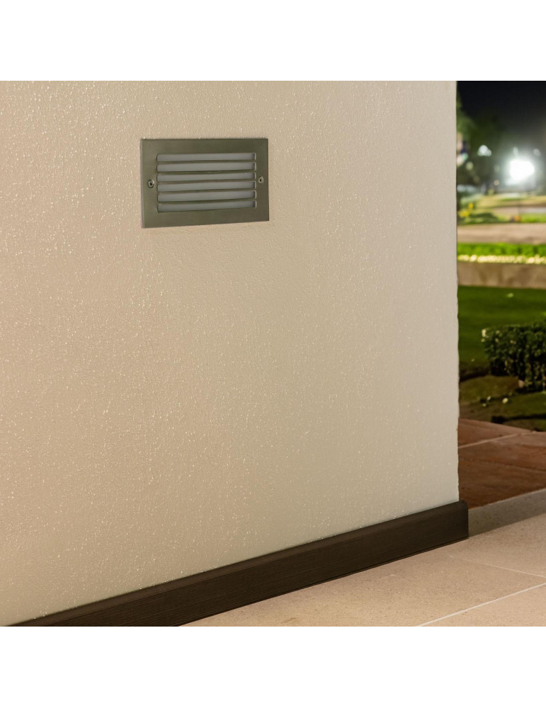 Balise LED Extérieure 9W Encastrable au Mur Noire Drive