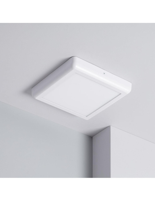 Plafonnier LED Carré Métal 18W Design White 225x225 mm