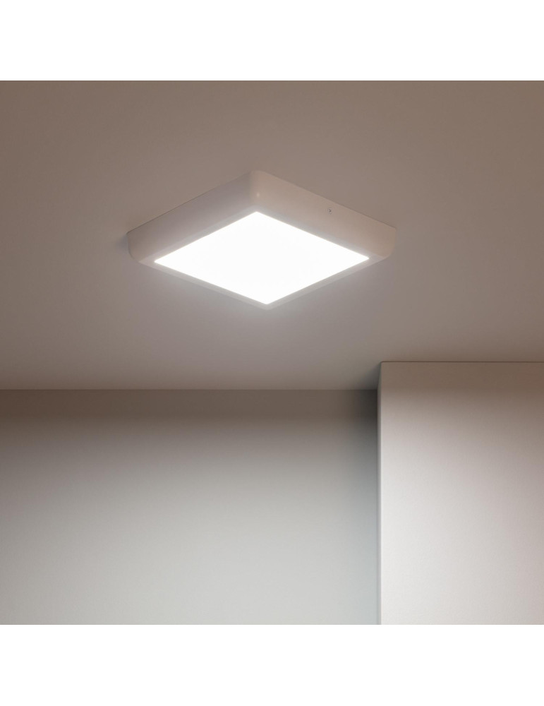 Plafonnier LED Carré Métal 18W Design White 225x225 mm