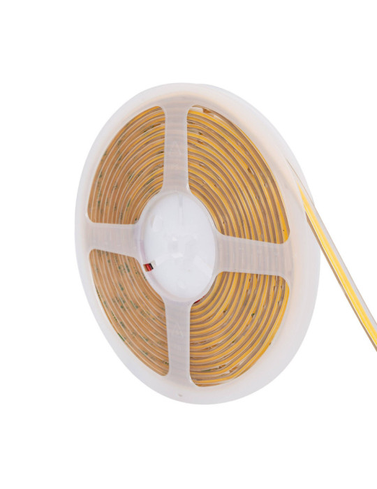 Ruban LED COB 24V DC 385LED/m 5m IP65 CRI90 Super-Étroit Largeur 7mm Coupe tous les 4cm