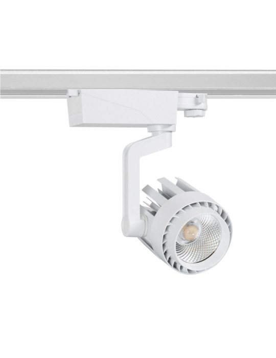 Spot LED sur Rail Triphasé 30W Dora Blanc