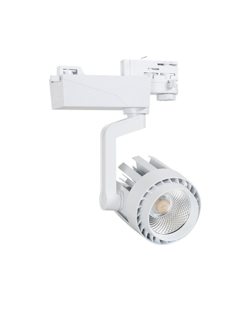 Spot LED sur Rail Triphasé 30W Dora Blanc