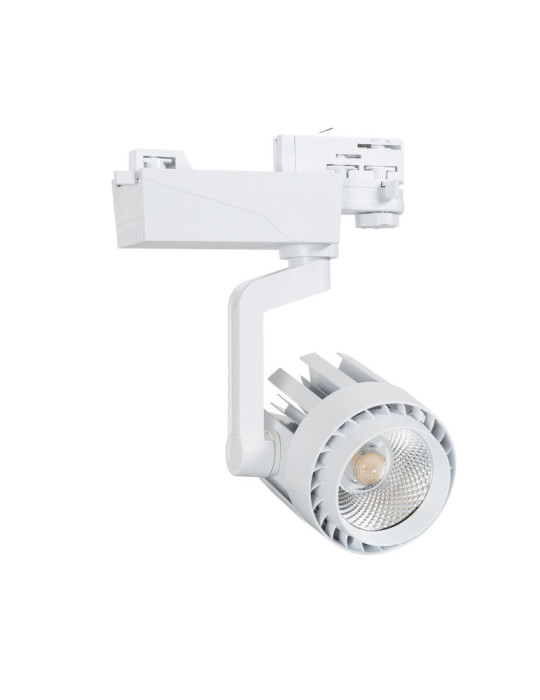 Spot LED sur Rail Triphasé 30W Dora Blanc