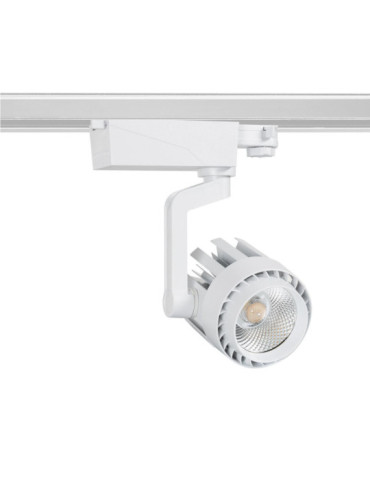 Spot LED sur Rail Triphasé 30W Dora Blanc