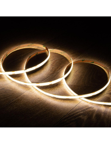 Ruban LED 12V DC COB 320 LED/m 5m IP20 CRI90 Largeur 8mm Coupe tous les 2