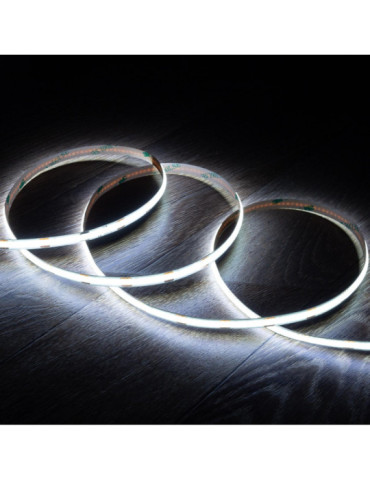 Ruban LED 12V DC COB 320 LED/m 5m IP20 CRI90 Largeur 8mm Coupe tous les 2