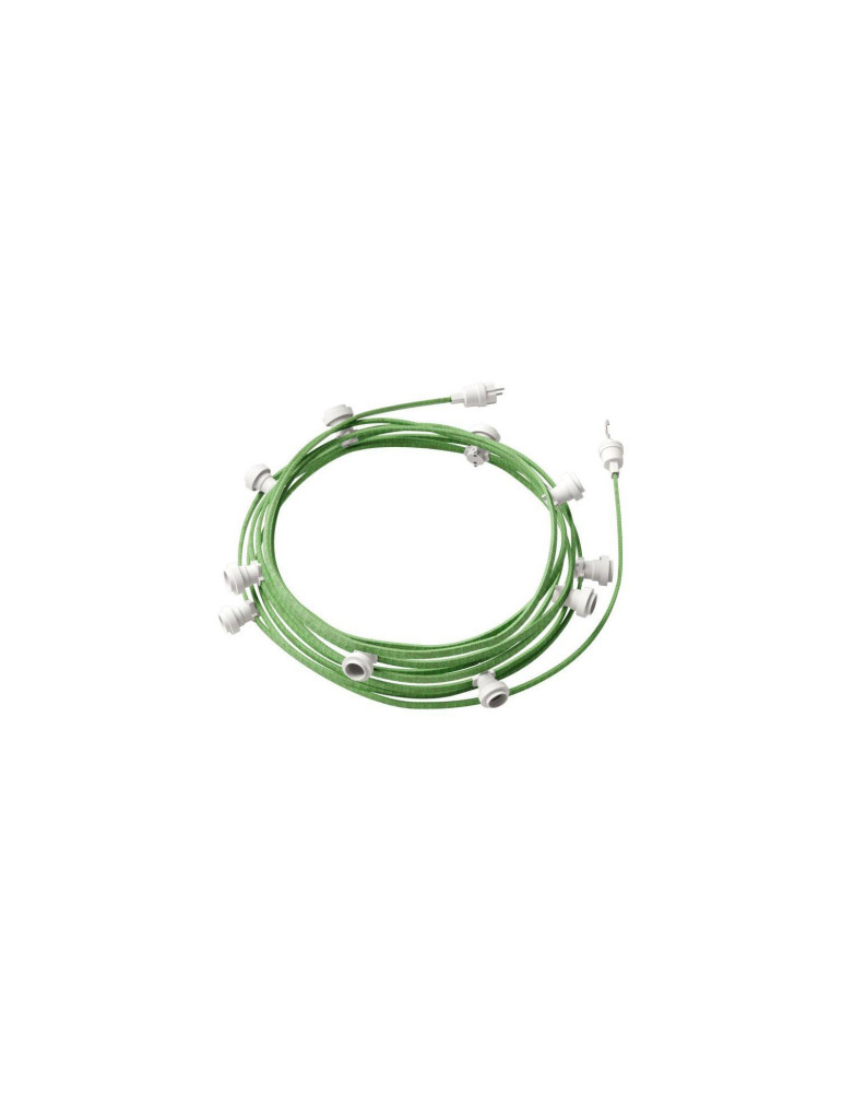 Guirnalda Exterior Lumet System 12.5m con 10 Portalámparas E27 Blanco Creative-Cables CATE27B125