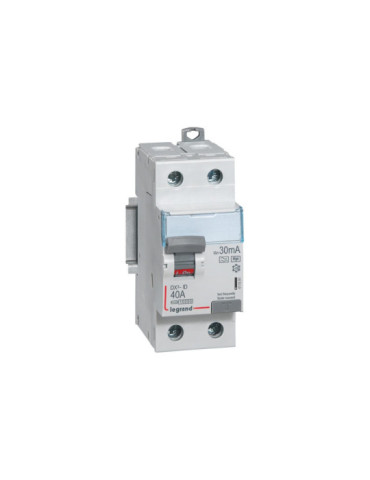 Interrupteur Différentiel DX³ Industriel 2P-30mA 10kA Class AC Hpi Haute Immunité 40A LEGRAND 411591