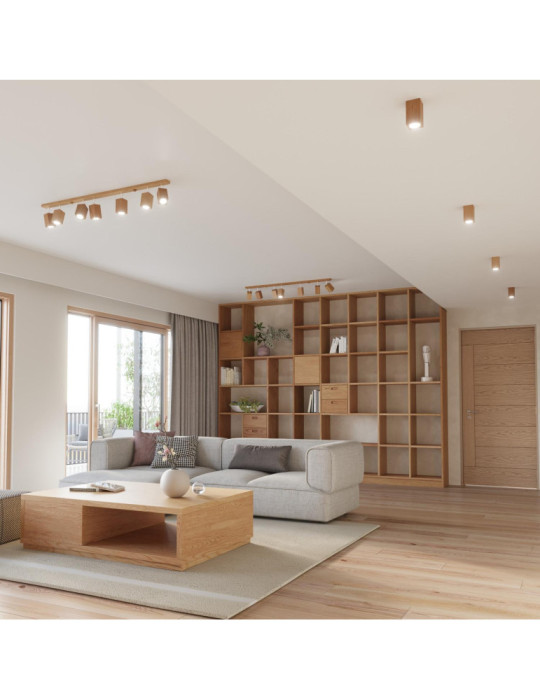 Plafonnier Bois Keke 2 SOLLUX