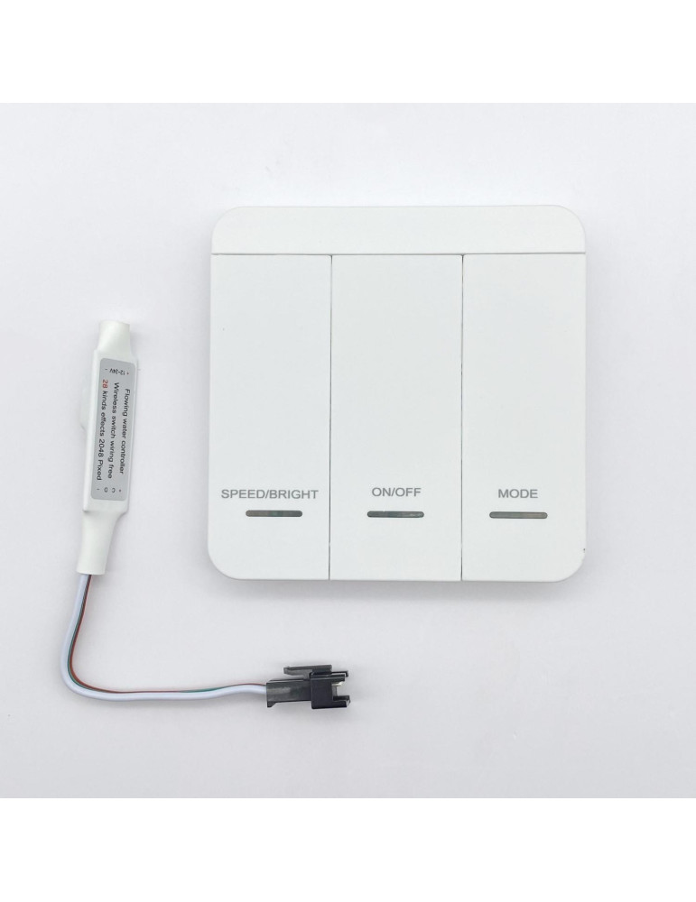 Contrôleur Variateur Ruban LED Numérique 12/24V DC + Télécommande RF 3 boutons poussoirs