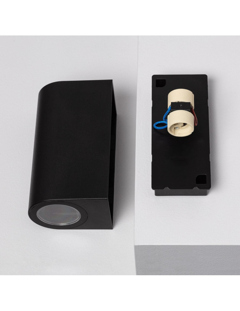 Applique Murale Extérieure Gala Éclairage Double Face Noire