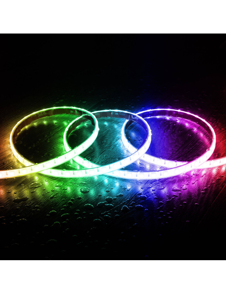 Ruban LED RGB 220V AC SMD5050 Silicone FLEX 60 LED/m IP67 sur mesure Largeur 12mm Coupe tous les 100 cm avec Télécommande Ruban LED RGB 220V AC SMD5050 Silicone FLEX 60 LED/m IP67 sur mesure Largeur 12mm Coupe tous les 100 cm avec Télécommande