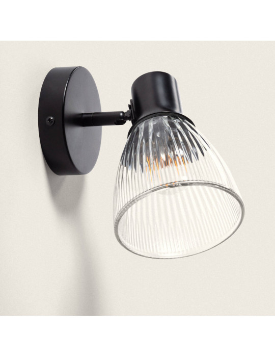 Applique Murale Métal et Verre Aron