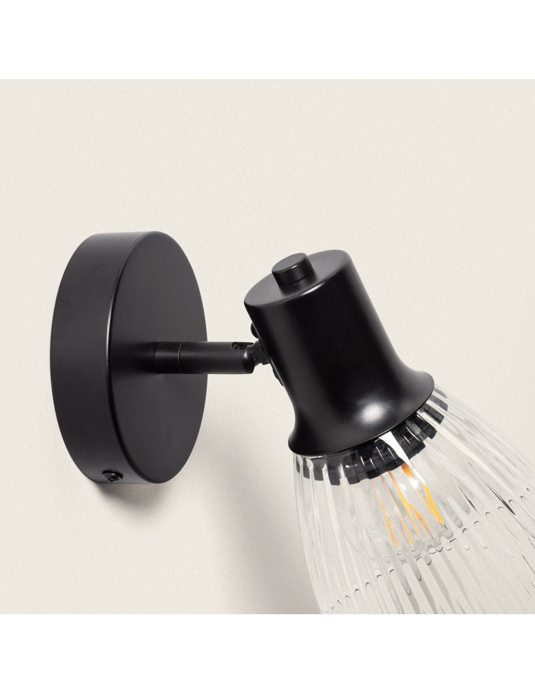 Applique Murale Métal et Verre Aron