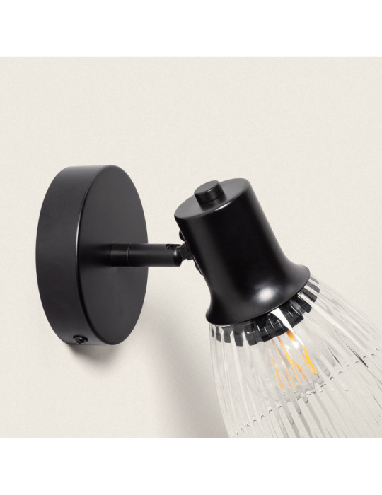 Applique Murale Métal et Verre Aron