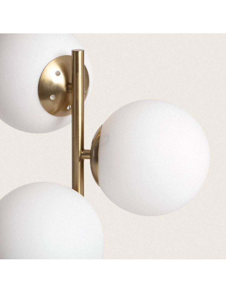 Lampe à Poser Métal et Verre Moonlight Brass 3 Spots