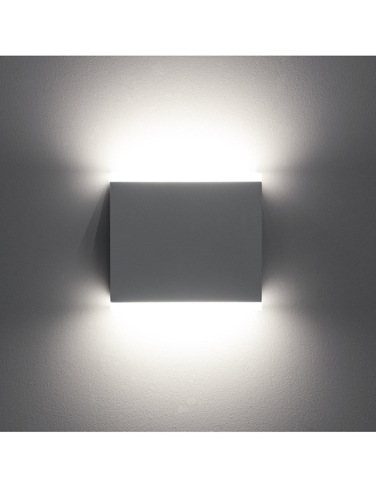 Applique Murale LED Extérieure Orus 6W Éclairage Double Face Carrée Blanche