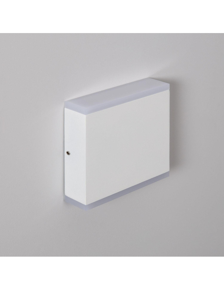Applique Murale LED Extérieure Orus 6W Éclairage Double Face Carrée Blanche
