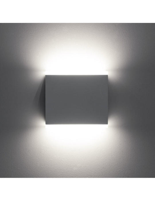 Applique Murale LED Extérieure Orus 6W Éclairage Double Face Carrée Blanche