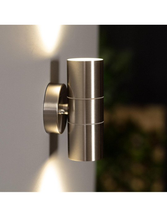 Applique Murale Extérieure Acier Inoxydable Éclairage Double Face Satin